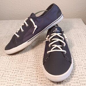 Sperry Top Sider women's 'Lounge LTT Mesh' nautical shoelace sneakers sz 10